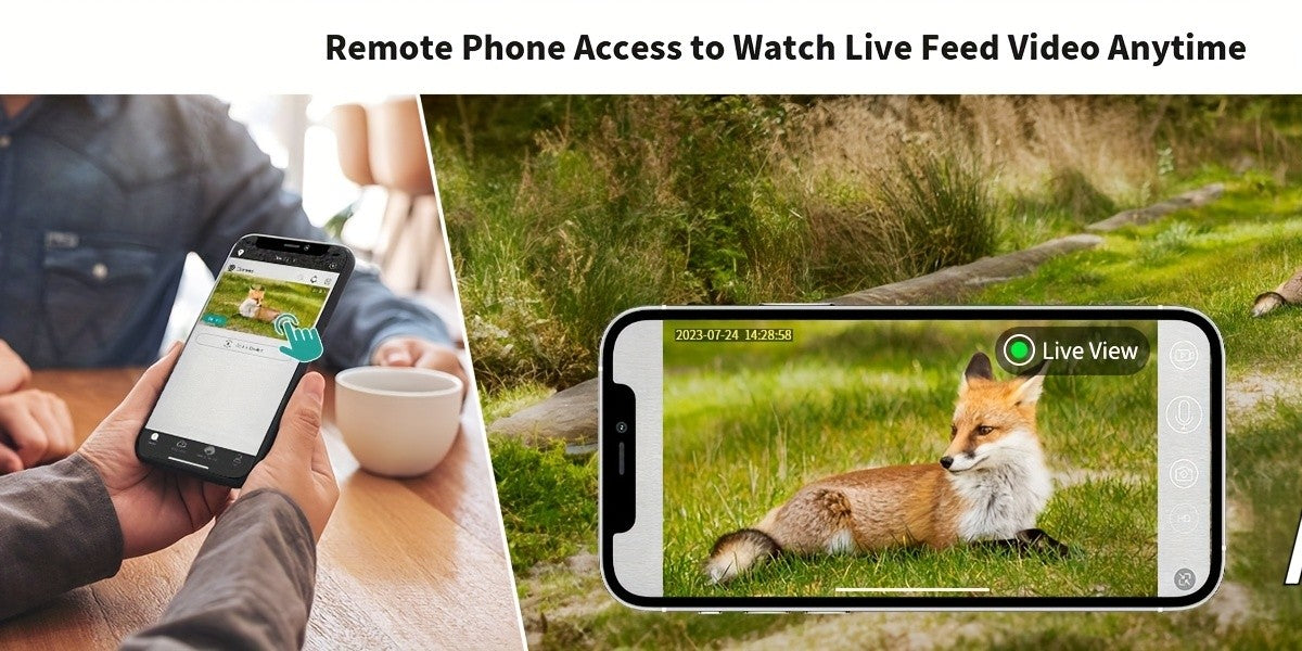 4G LTE Trail Camera with Solar Panel and SIM Card, HD Live View, 0.2s Motion Trigger and Low-Glow Night Vision for Wildlife, One to Three Camera Options