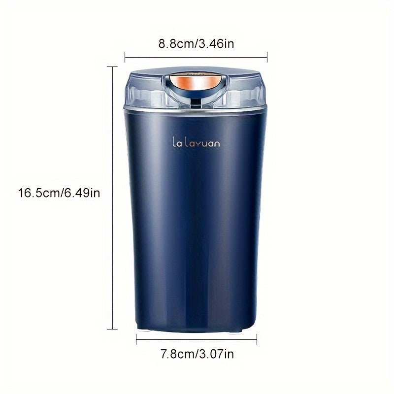 Coffee Bean Grinder with 200W Motor and Stainless Steel Chamber, One-Touch Electric Blade Mill for Home Coffee and Spice Prep, 2.7oz Capacity