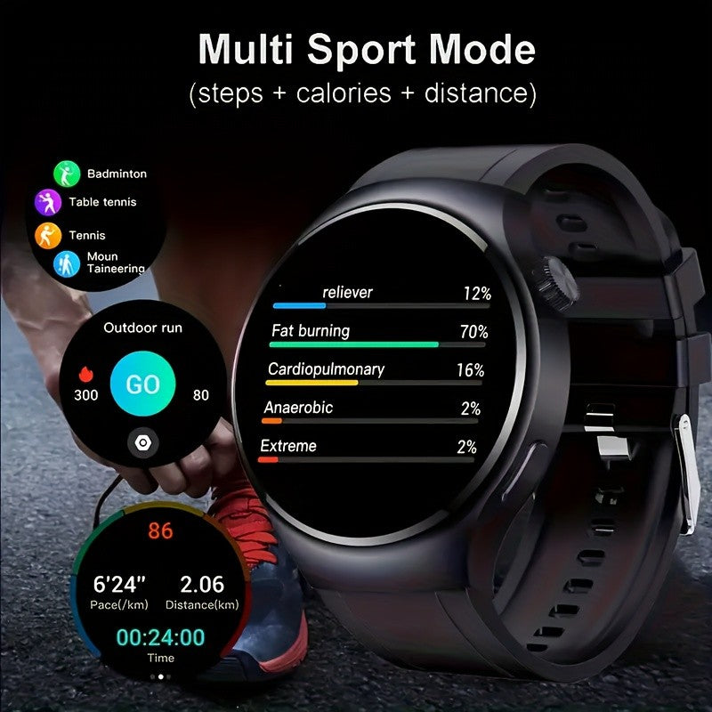 Wireless Calling Smartwatch for Men and Women with Listed 100 Sports Modes and Sleep Monitoring, Black, Silvery, Dark Silvery or Square Screen Options