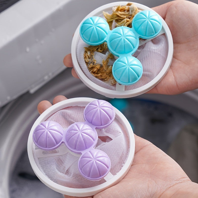 Floating Laundry Lint Catcher Set, 3-Piece Assorted Color Mesh Filter Bags for Loose Hair and Lint Collection in Compatible Washing Machines and Clothing Care