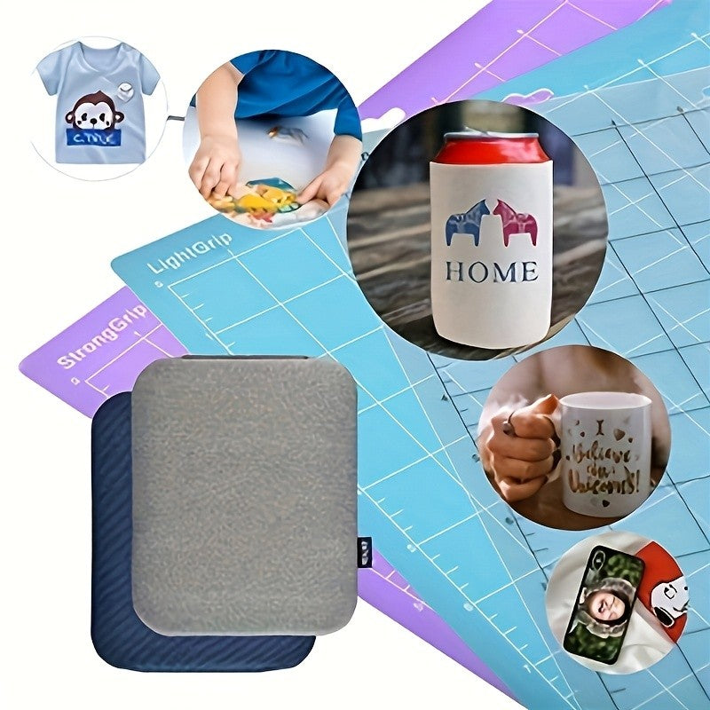 Heat Press Insulation Mat in Gray, Double-Sided Craft Pressing Pad with Four Size Options for Compatible Heat Transfer Projects and DIY Fabric Ironing