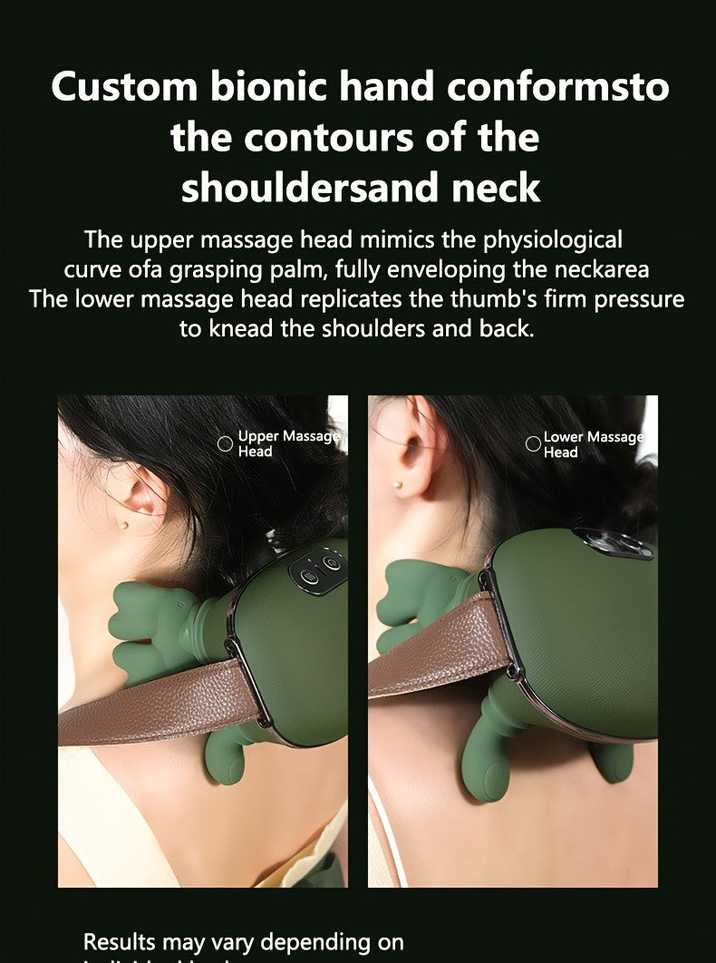 Heated Shiatsu Neck Massager with Listed 4D Hand-Style Kneading, Dual-Zone Warmth and Wireless Portable Design for Instruction-Guided Adult Home Massage Routines
