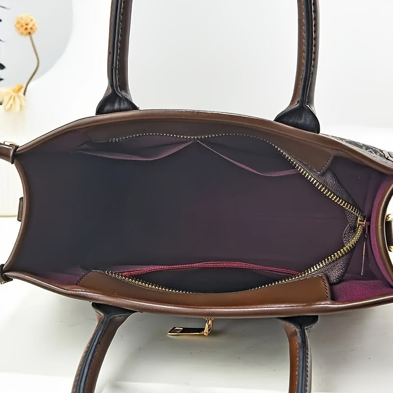 Three-Piece Handbag Set for Women with Shoulder, Crossbody and Tote Styling References, Six Color Options for Summer Outfits and Everyday Carry