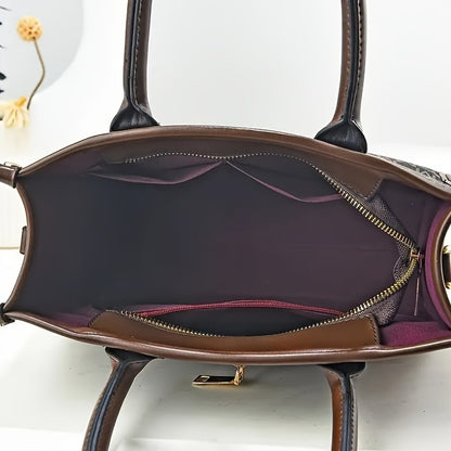Three-Piece Handbag Set for Women with Shoulder, Crossbody and Tote Styling References, Six Color Options for Summer Outfits and Everyday Carry