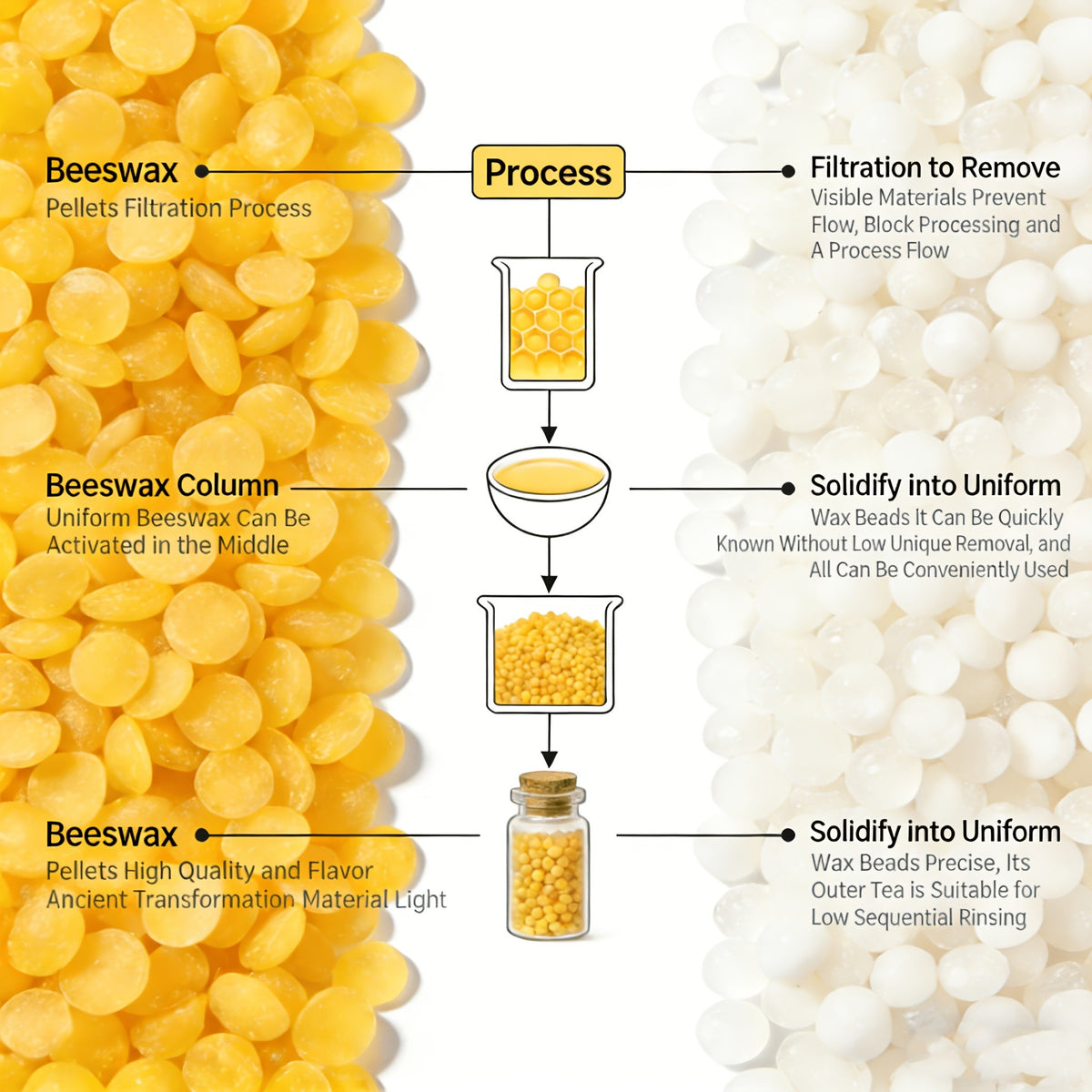 Beeswax Granules White 5LB for Candle Making and DIY Wax Crafts, Listed Triple-Filtered Wax Supply for Adult Hobby Projects and Handmade Gift Preparation