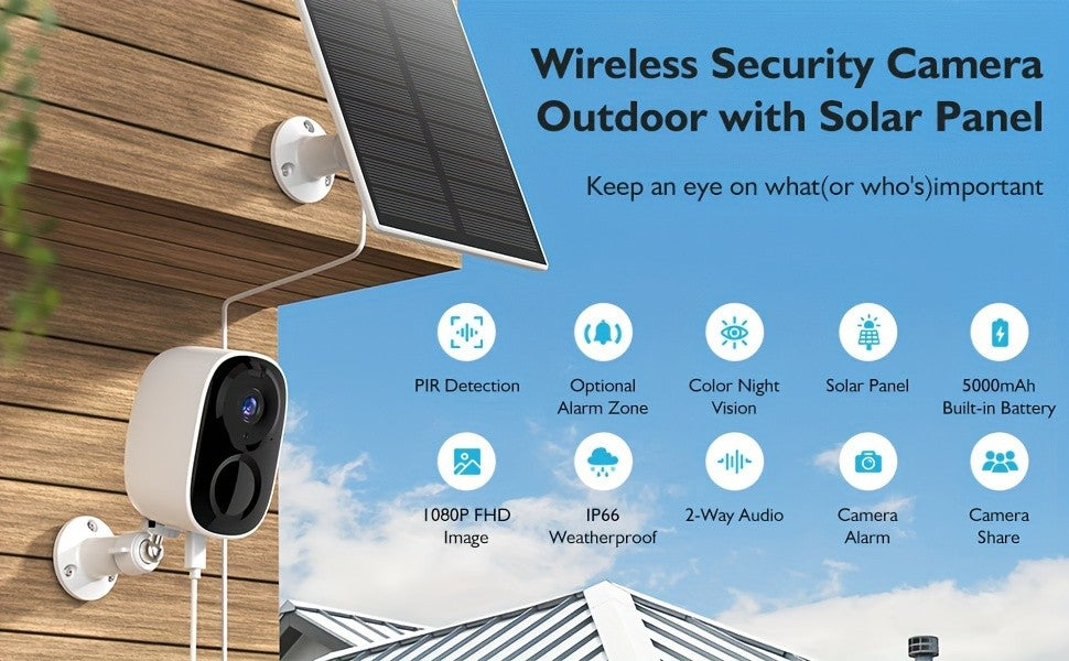BW4 Battery Security Camera with Listed 2K Video, 2.4GHz WiFi, PIR Alerts and Two-Way Audio, O-KAM Pro App and Cloud or Memory Card Storage Options for Home