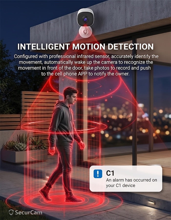 Magnetic Mount Indoor Security Camera 2K with Dual-Band WiFi, Night Vision, Two-Way Audio and AI Detection Alerts, USB-Powered Home Monitoring Camera