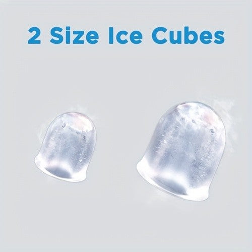HAILANG Portable Ice Maker with Carry Handle, Two Bullet Ice Sizes, Listed 29lb Daily Output and 9 Cubes in 6 Minutes, Includes Basket and Scoop