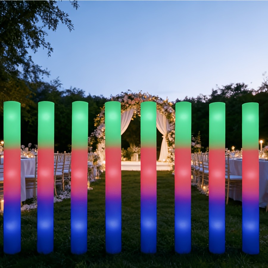 Multicolor LED Foam Glow Sticks, 30-Piece Colorful Party Wand Pack with Flashing Mode References for Weddings, Birthdays, Graduations and Holiday Celebrations