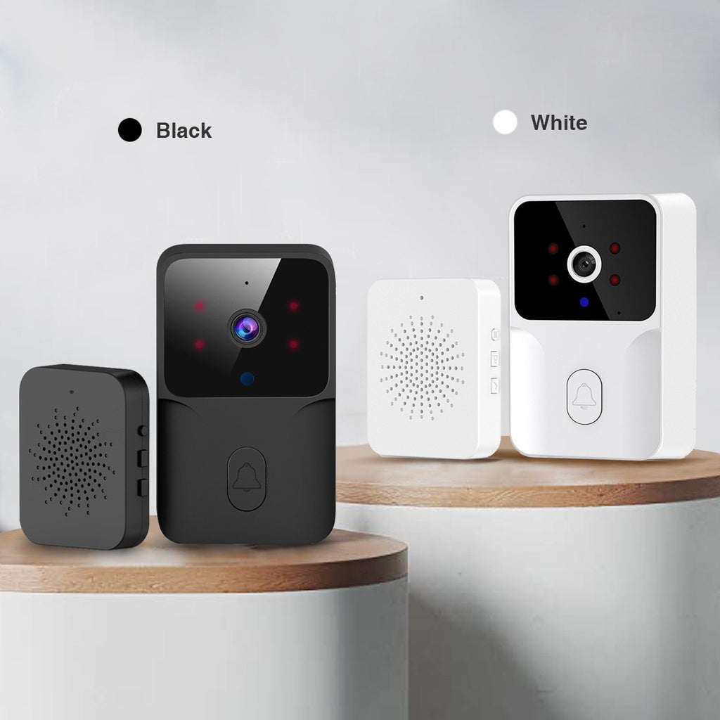 Tuya Smart WiFi Doorbell Camera, Rechargeable Wireless Video Doorbell with Night Vision, Voice Change, Two-Way Calls and Photo Recording for Home Entry
