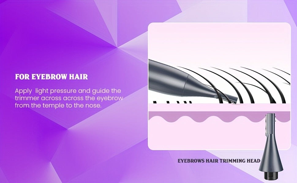 Bikini Trimmer for Women, 4-in-1 Painless Electric Shaver for Face, Eyebrows, Ear and Nose, Cordless Body Shaver with Replaceable Heads for Bikini Line, Arms and Legs, Rechargeable 500mAh, for Travel