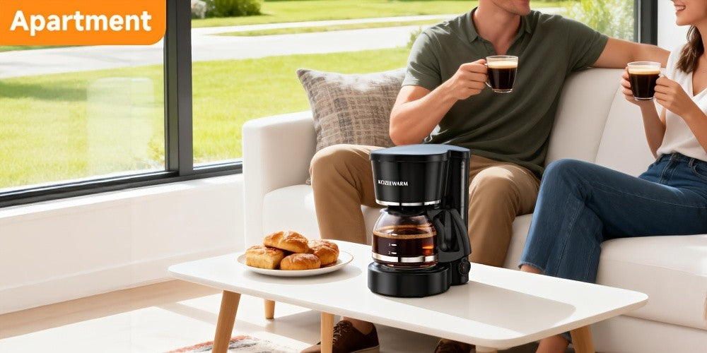 Drip Coffee Maker 12-Cup, One-Touch Coffee Machine with Reusable Filter, No-Disassembly Easy Clean, Brew for Home, Office, Kitchen, All-Day Coffee, Black