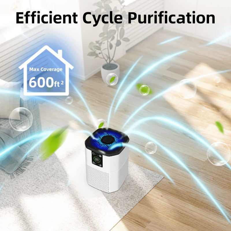 HEPA Air Purifier with Listed 3-in-1 Filtration, Quiet Operation and Aromatherapy Option, Black or White Air Cleaner for Bedroom and Home Office