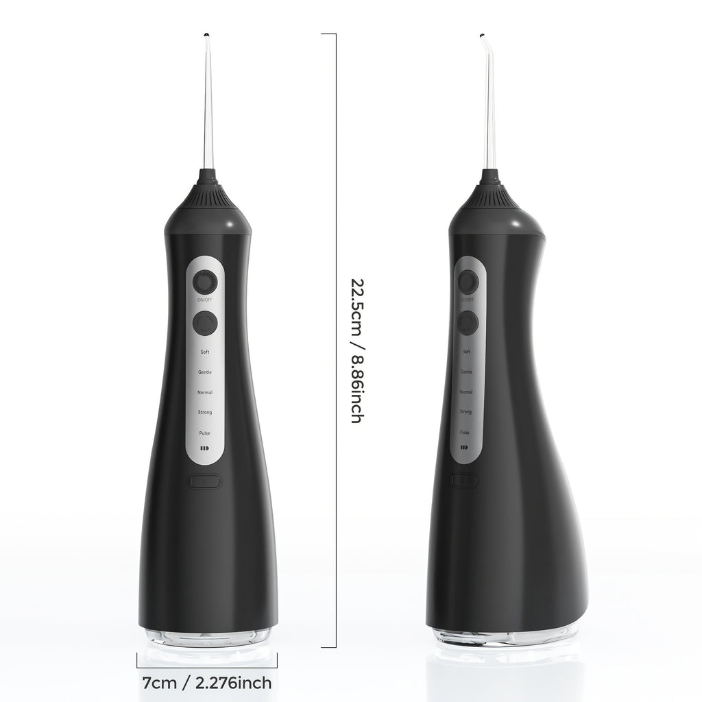 Cordless Water Flosser, Portable Dental Oral Irrigator with 5 Cleaning Modes & 5 Jet Tips, Rechargeable Water Teeth Cleaner for Home and Travel, Gum Care, Christmas Gifts