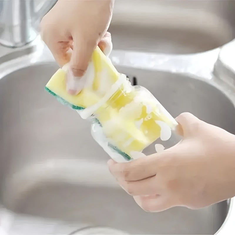 Kitchen Cleaning Sponges, 10 or 20-Piece Double-Sided Scouring Pad Packs with Absorbent Sponge Wipe Reference for Compatible Dishes and Household Surfaces