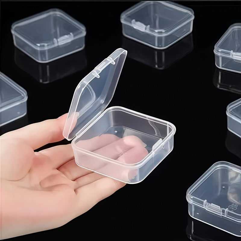 Small Parts Storage Box Set with 30 Mini Containers and One Large Box, 31-Piece Clear Rectangular Plastic Organizer for Beads, Jewelry and Craft Accessories