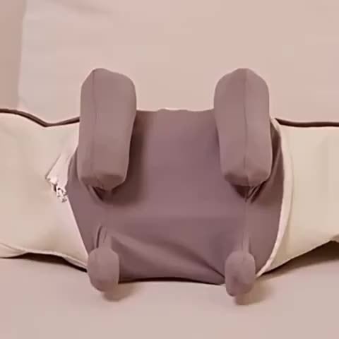 Six-Node Kneading Neck Massager with Listed Heating and Wireless Shiatsu Design, Beige or White Personal Massage Device for Instruction-Guided Comfort Routines