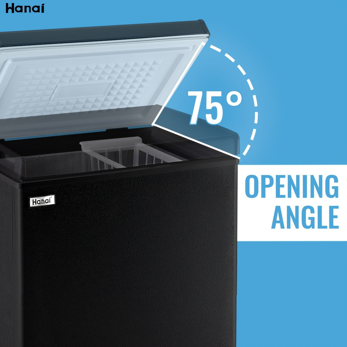 Small Deep Freezer 2.5/3.5/5.0 Cu Ft, Compact Chest Freezer with 7-Level Adjustable Temperature, Top Open Door and Removable Basket, Low Noise Freezer for Home Kitchen, Dorm and Apartment, Black