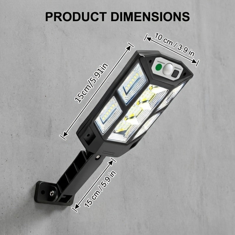 1/2pcs 6500K Super Bright LED Solar Wall Light - Motion Sensor, IPX4 3 Lighting Modes, Remote Control, Water-Resistant, Lithium Battery Powered, Semi-Flush Mount, Wireless Infrared Sensor for Outdoor Garden Security Street Yard Lamp