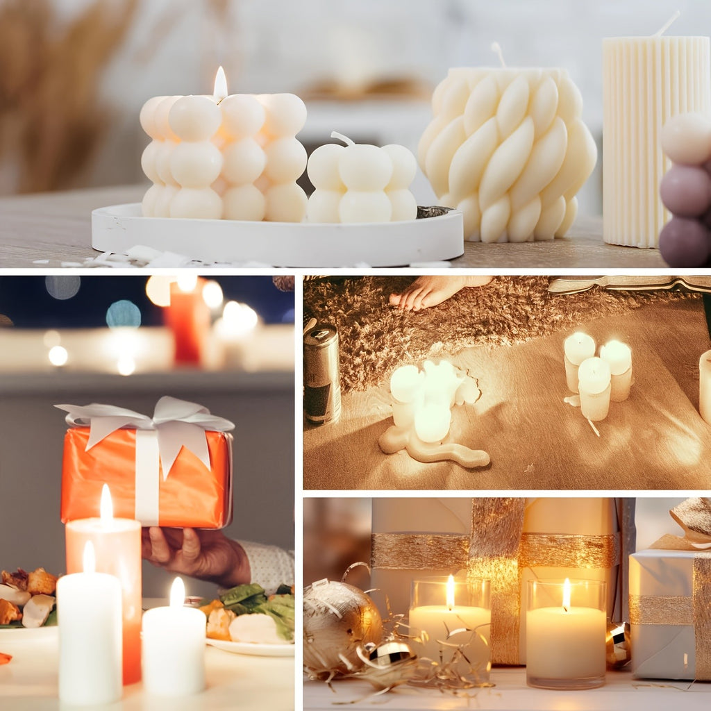 Soy Candle Craft Kit by BlingFun, DIY Candle Making Supplies with Listed Wicks, Colorants, Fragrance Oils and Thermometer for Home Decor and Handmade Gifts