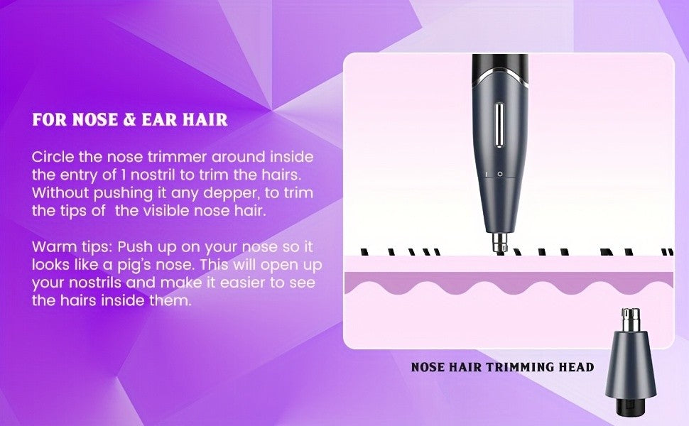 Bikini Trimmer for Women, 4-in-1 Painless Electric Shaver for Face, Eyebrows, Ear and Nose, Cordless Body Shaver with Replaceable Heads for Bikini Line, Arms and Legs, Rechargeable 500mAh, for Travel