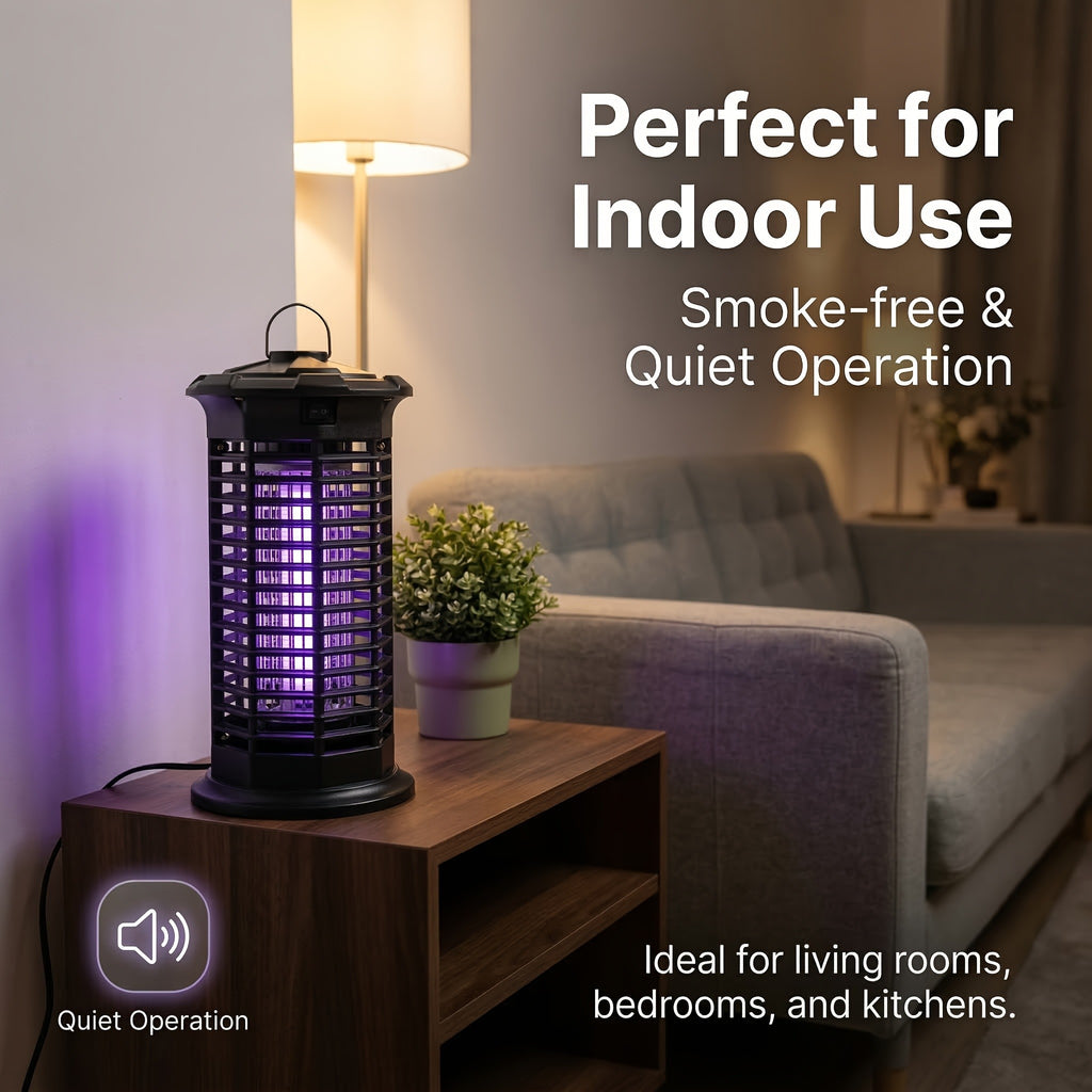 Indoor Electric Bug Zapper in Black-A with Listed 1000V Wording, Home Insect Lamp for Adults Comparing Mosquito and Fly Control Appliances