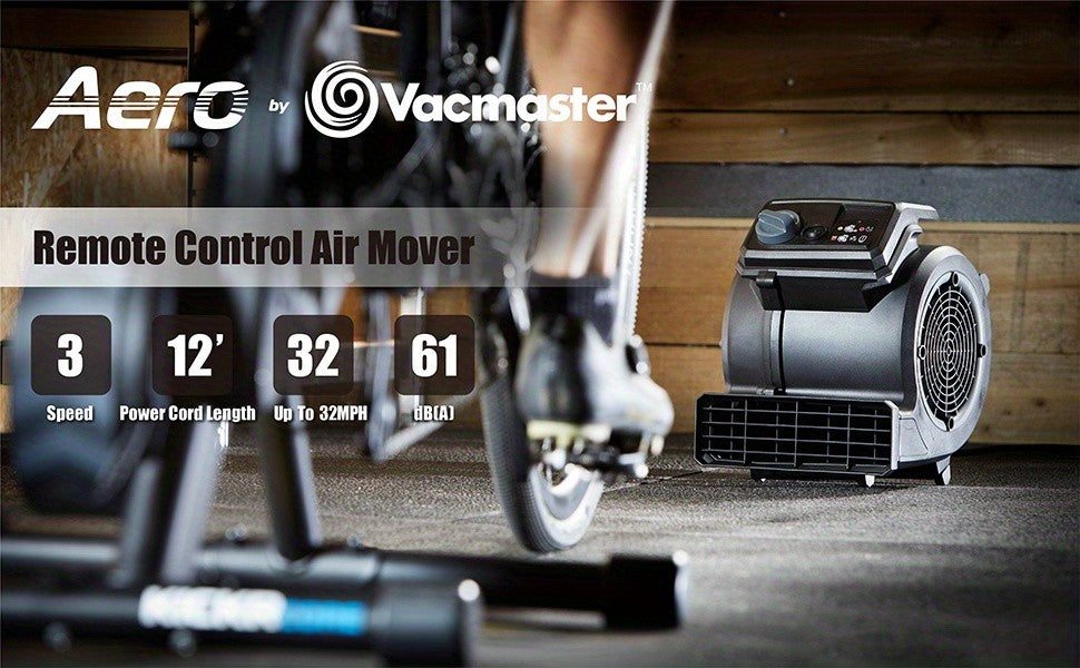 Portable Air Mover 490 CFM for Floor and Carpet Drying, Air Circulation and Cooling with Black Remote-Control or Red Manual-Control Model Options