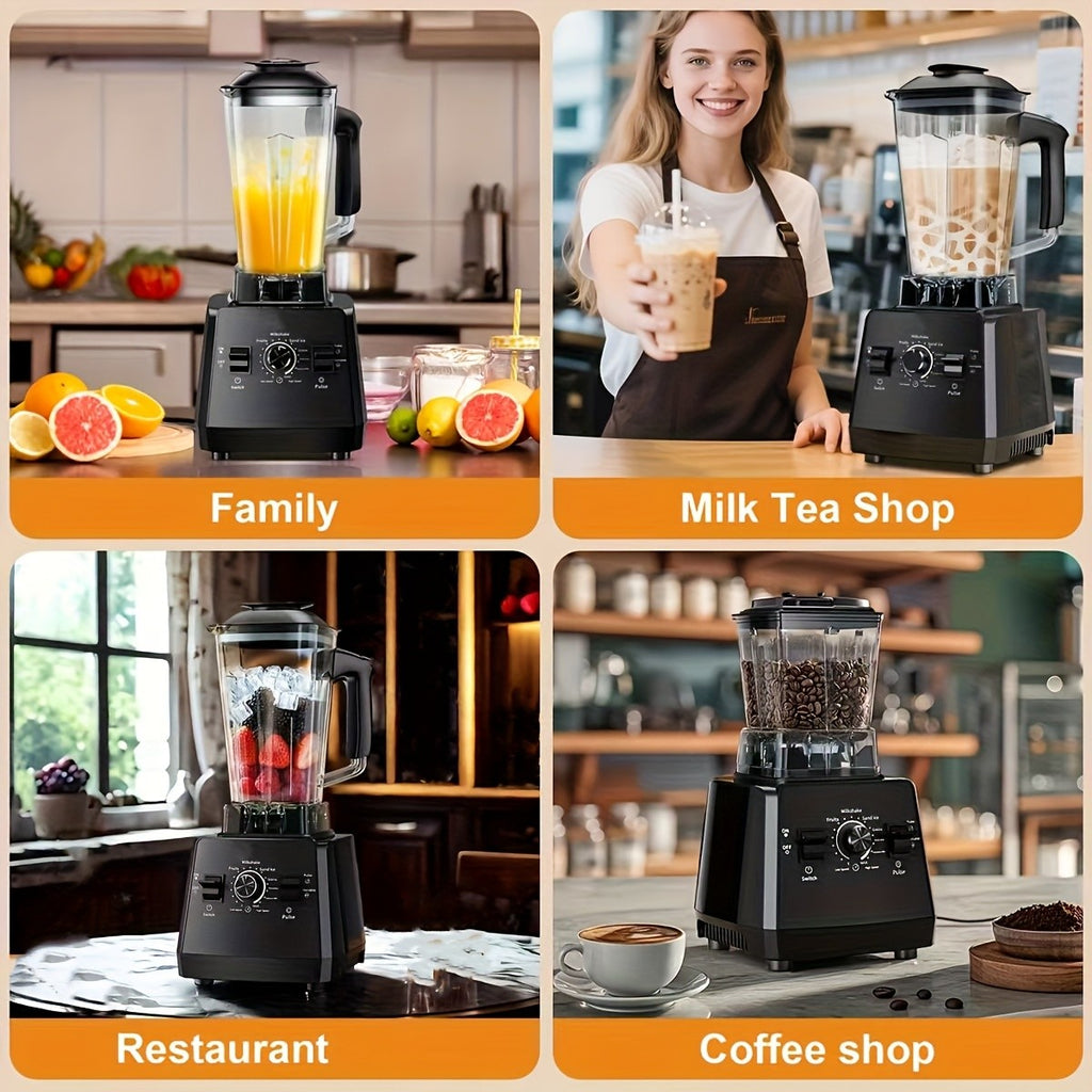 High Speed Blender 2400W, Professional Countertop Blender with 68oz Jar and Extra Container, 25000 RPM Smoothie Blender for Ice, Juices, Soups and Sauces, Kitchen Blender with Tamper