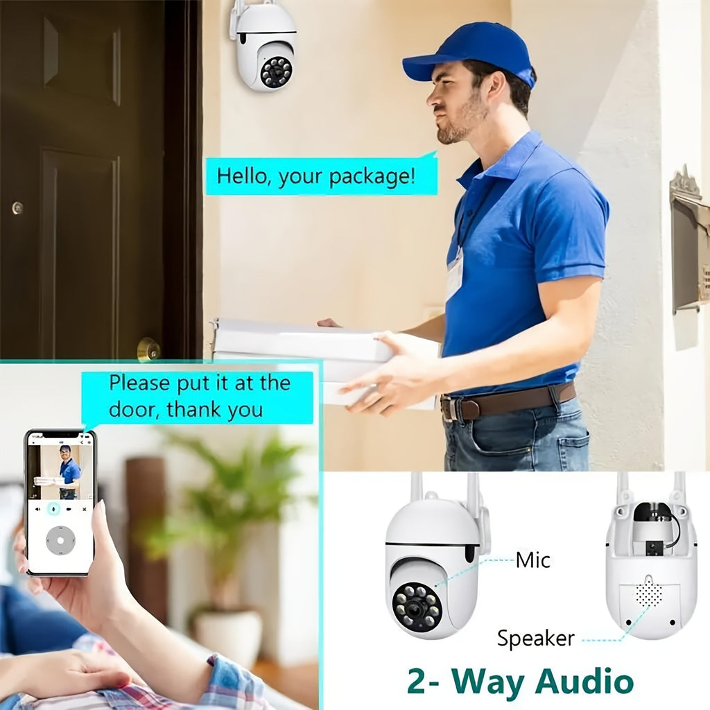 PTZ Security Camera 2-Pack, 355° Pan & Tilt Indoor Camera with AI Motion Detection, Dual-Band WiFi, Full-Color Night Vision, Two-Way Audio, Cloud & SD Storage