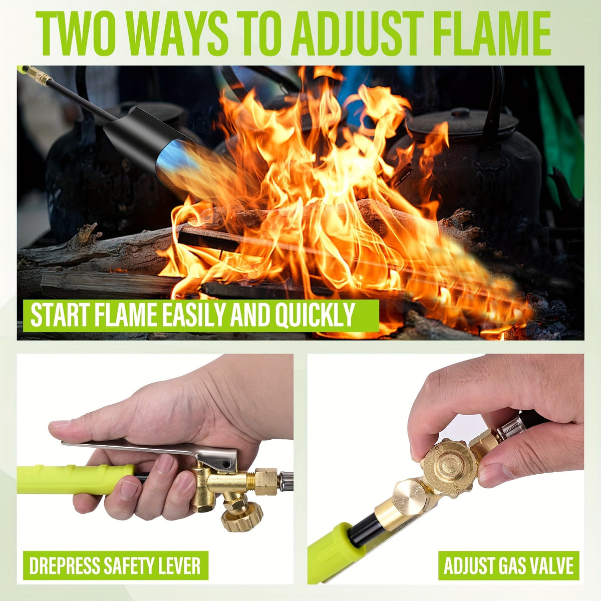 Propane Weed Torch Kit with Tank-Connected Outdoor Burner Model Options, BF-1711, Koman-Q0001 and HD Series for Experienced Adult Yard Maintenance