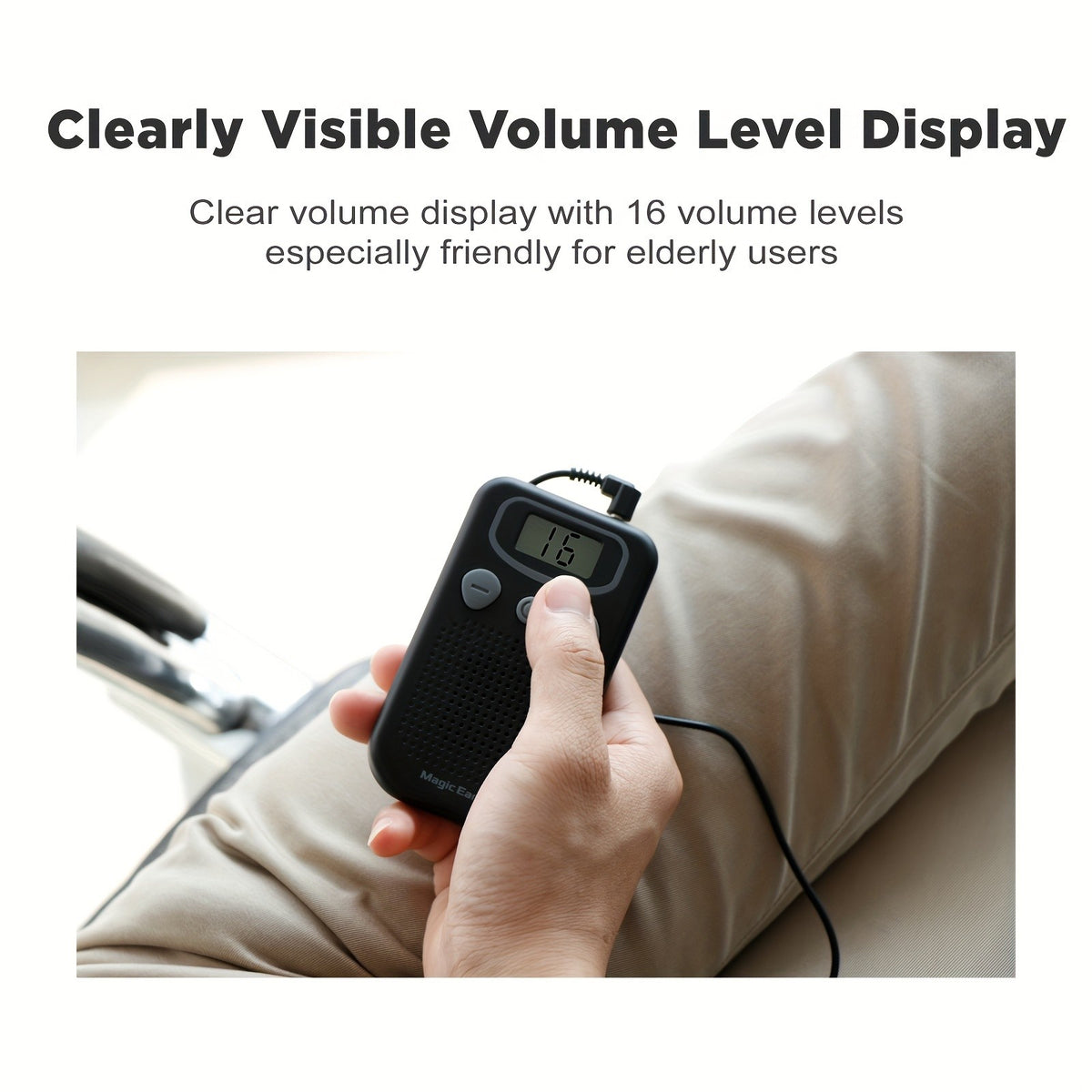JINGHAO Personal Sound Amplifier in Black with Adjustable Volume, Pocket-Style PSAP Listening Device for Adults Comparing Everyday Sound Amplification Options