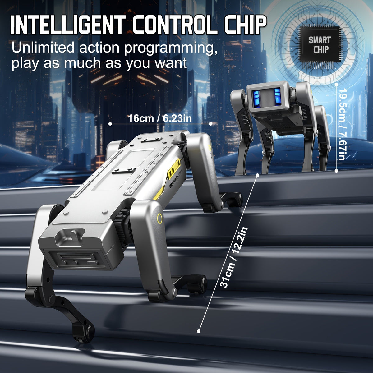 Remote Control Robot Dog Smart Toy-DOG with Listed 2.4GHz Control, Dance and Story Functions plus App Action Programming and Voice-Control Wording for Interactive Play