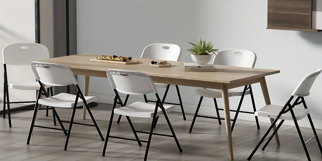 Folding Chairs Type C in Four, Eight or Ten-Pack Options, Foldable Guest Seating with Listed PP Plastic for Dinner Parties, Events and Home Gatherings