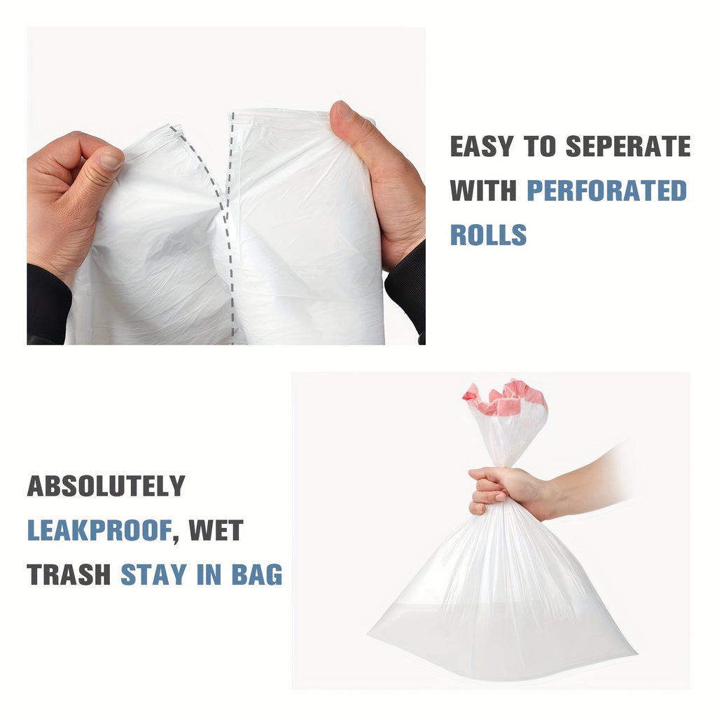 Drawstring Garbage Bags in 100-Count Packs, 4-Gallon or 13-Gallon Disposable Trash Can Liners for Compatible Kitchen, Office and Household Wastebaskets