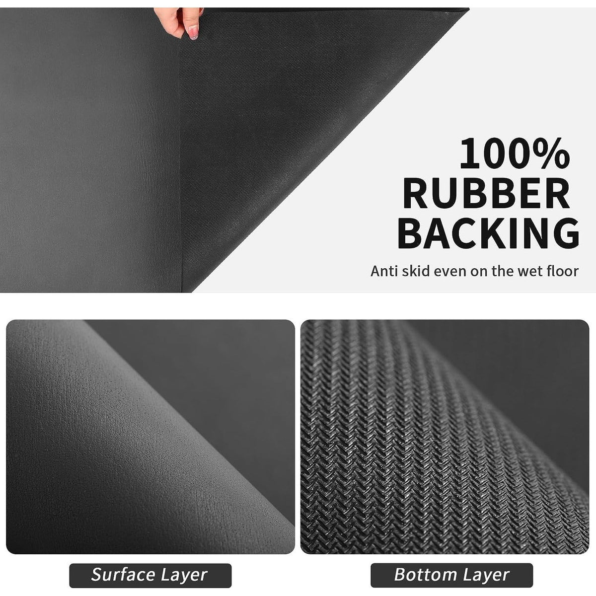 Dish Drying Pad in Grey or Blue, Kitchen Counter Mat with Listed Rubber Backing and Single or Four-Piece Pack Choices for Daily Cleanup