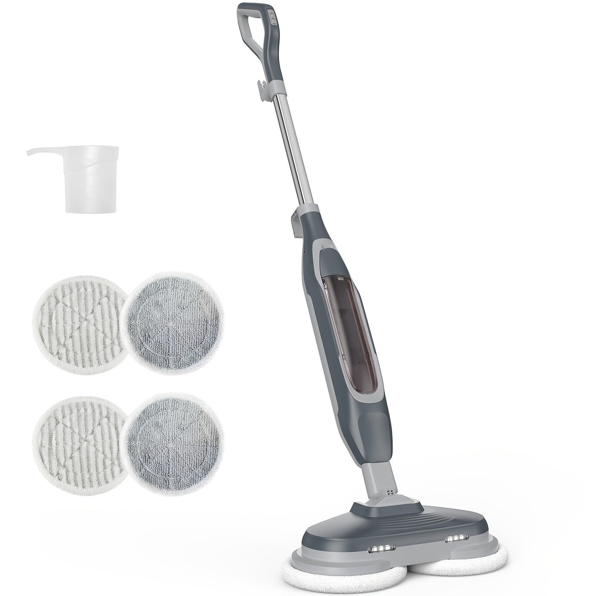 10in1 Steam Mop, 1550W Detachable Handheld Floor Cleaner with 16ft Power Cord 2 Washable Pads for Hardwood Tile Carpet and More