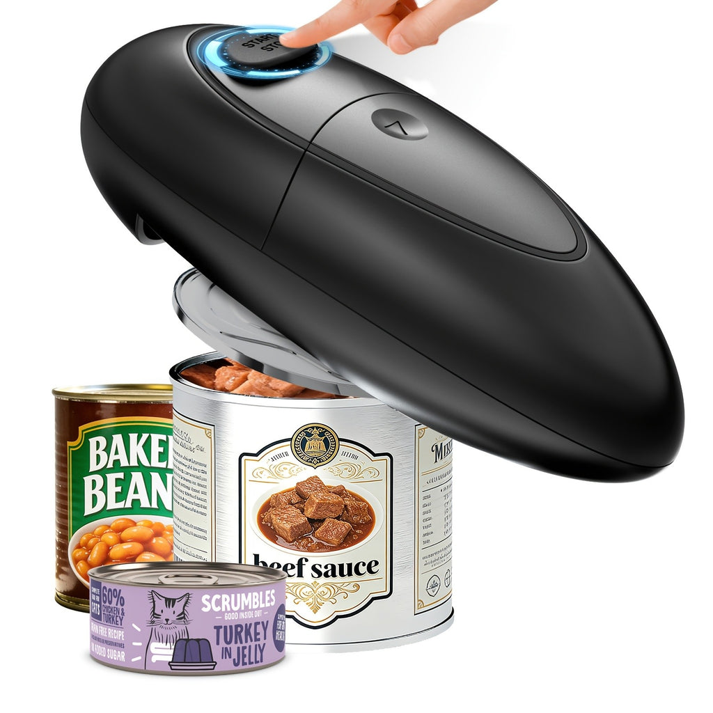 Automatic Battery Can Opener, One-Touch Electric Kitchen Tool with Listed Smooth-Edge Cutting for Everyday Meal Prep, Home Cooking and RV Kitchens