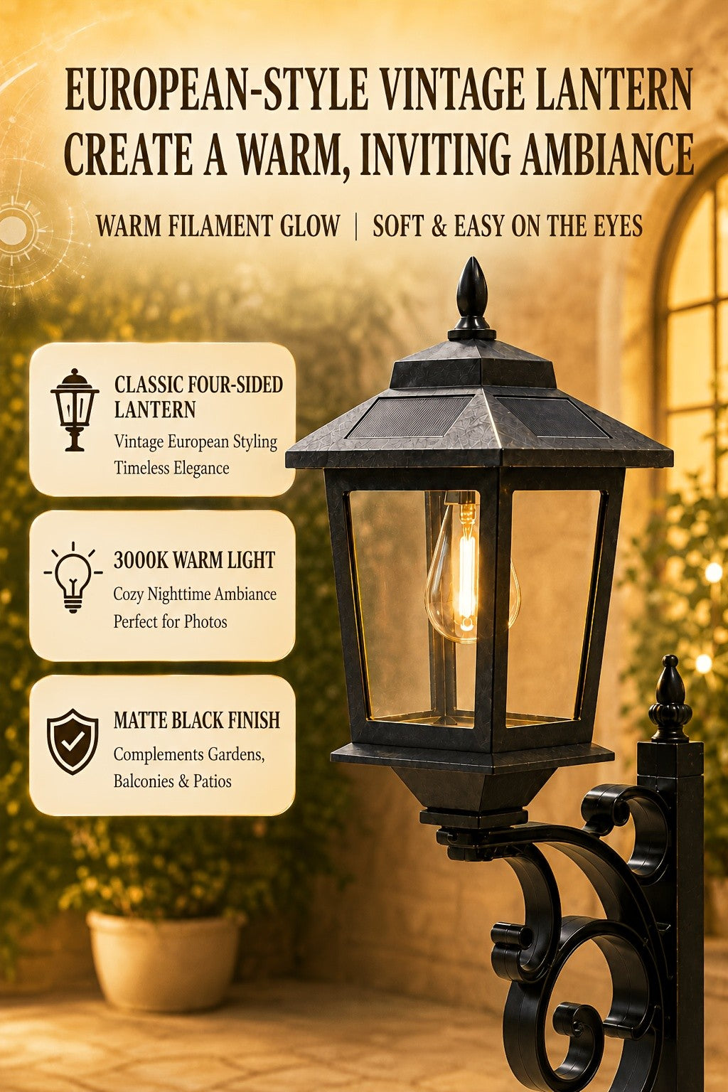 Solar Flower Pot Lights, Freestanding Garden Decor with Listed IP65 Rating in 2pcs or 1pc Black Options for Lawn and Courtyard Decorative Displays