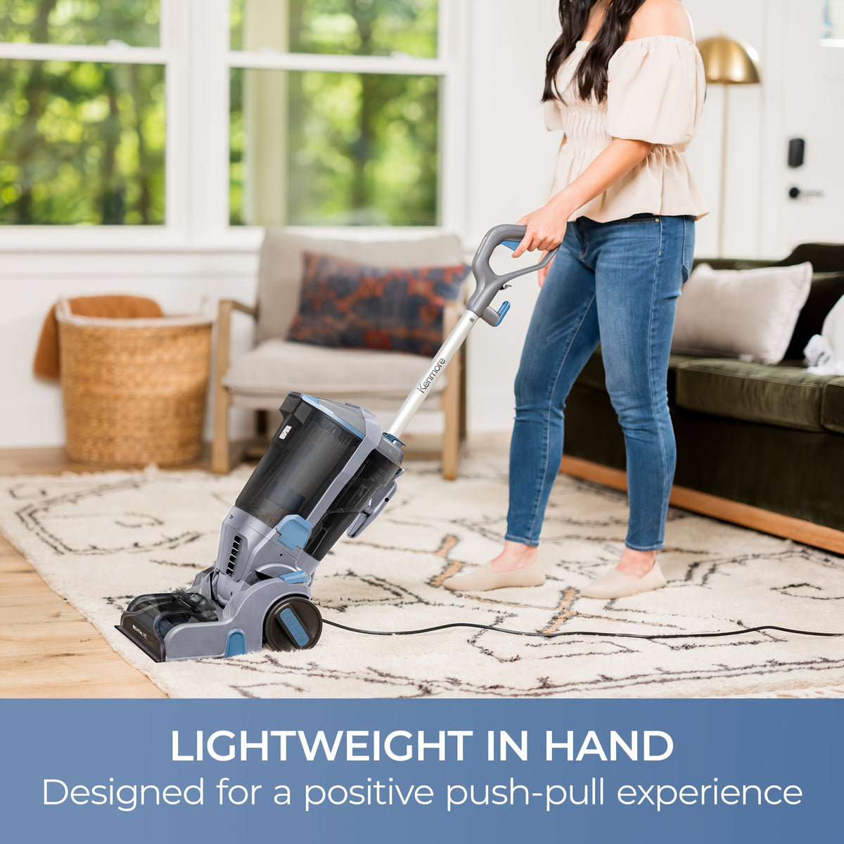 Carpet Cleaner Machine KW4010 with 18kPa Suction, Dual Powered Brush Rolls, 108.2oz Clean and 47.34oz Dirty Water Tanks, 25ft Cord for Rugs and Upholstery