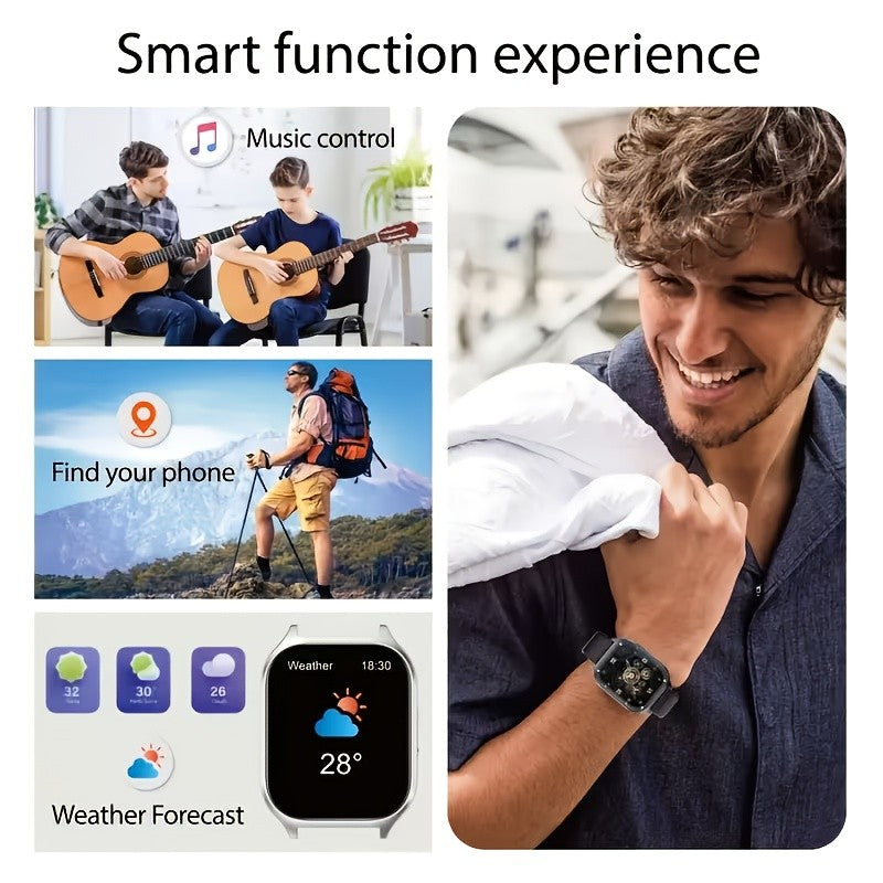 Voice Assistant Smart Watch for Men and Women, Wireless 5.4 Unisex Smartwatch with Call Answering, Voice Command Remote Control, Music Control, Fitness Tracker for iPhone Android, Couple's Set Options