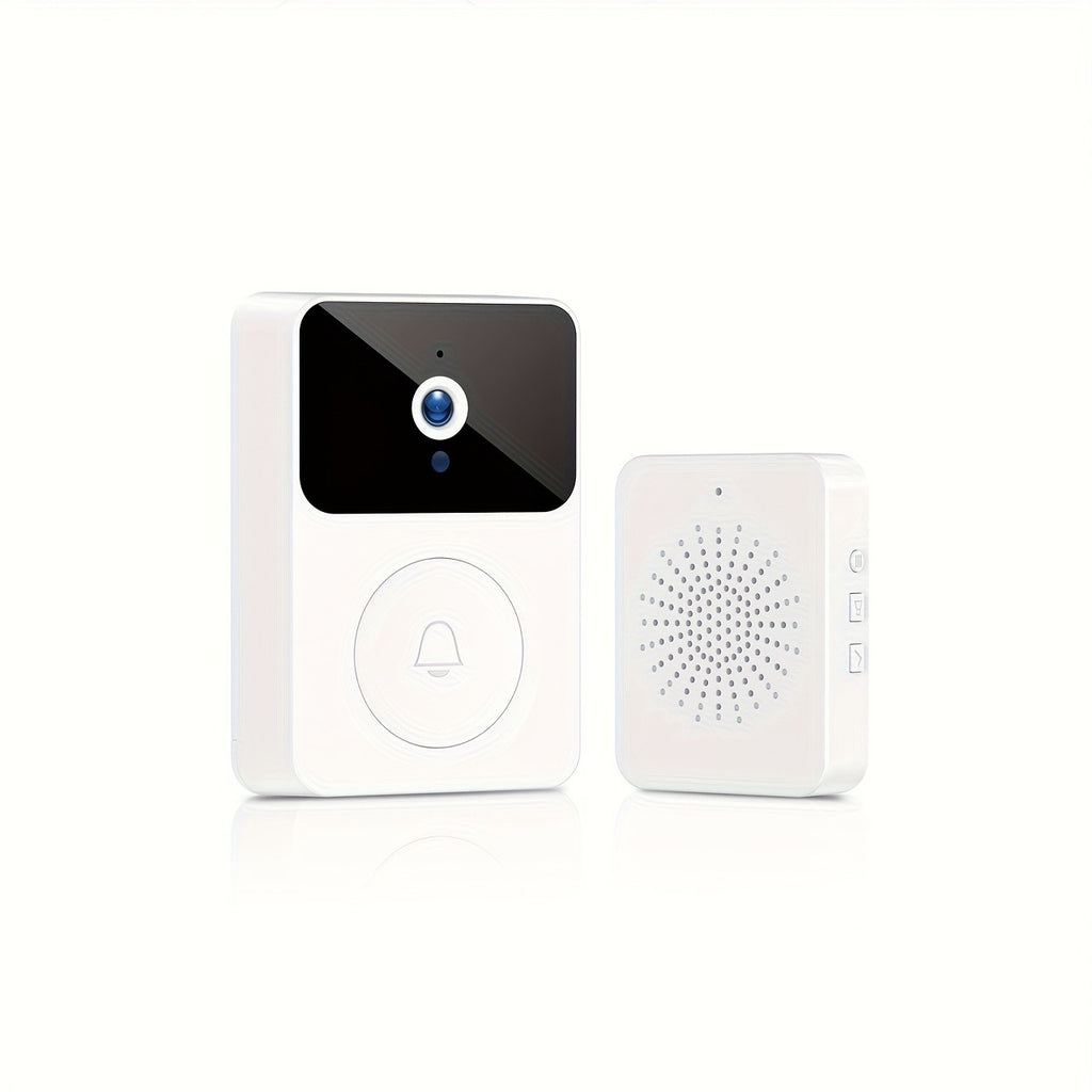 Tuya Smart WiFi Doorbell Camera, Rechargeable Wireless Video Doorbell with Night Vision, Voice Change, Two-Way Calls and Photo Recording for Home Entry
