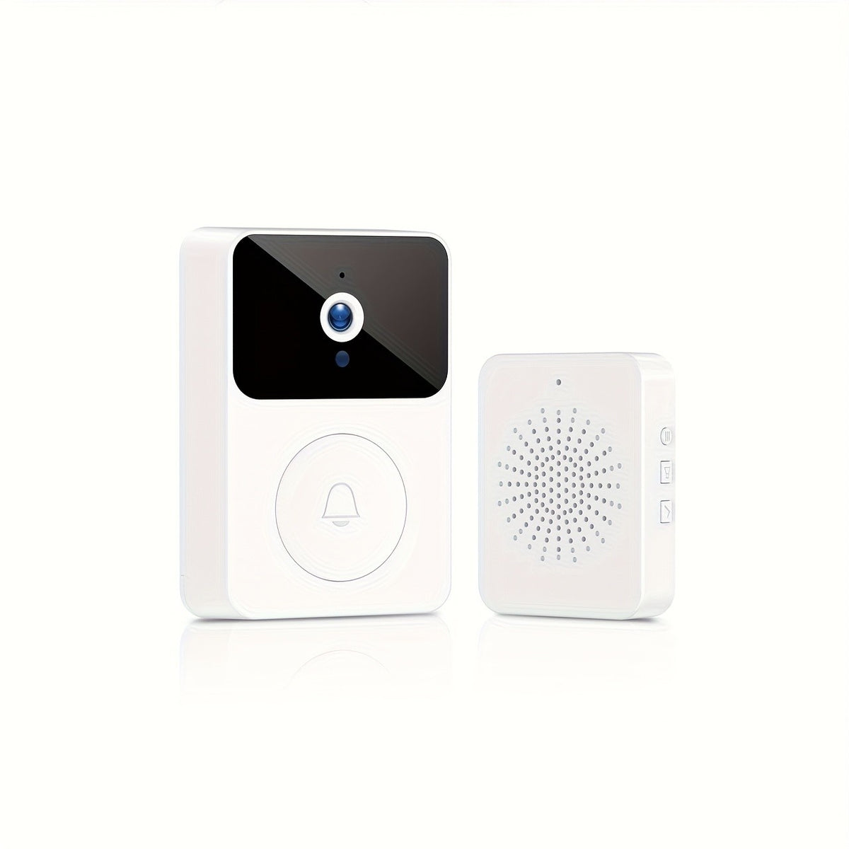 Tuya Smart WiFi Doorbell Camera, Rechargeable Wireless Video Doorbell with Night Vision, Voice Change, Two-Way Calls and Photo Recording for Home Entry