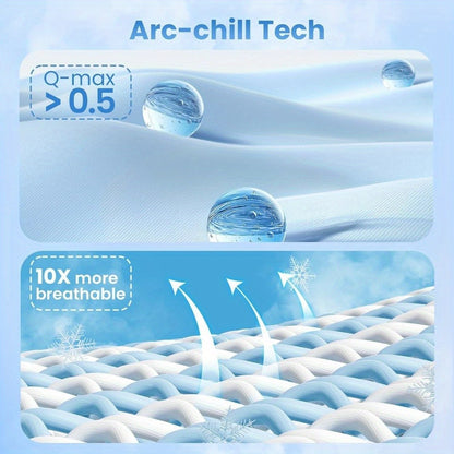 Cooling Pillowcases 2-Pack for Hot Sleepers, Machine-Washable Pillow Covers in Listed 19.69 x 25.98-Inch Standard Size with Five Bedroom Color Options