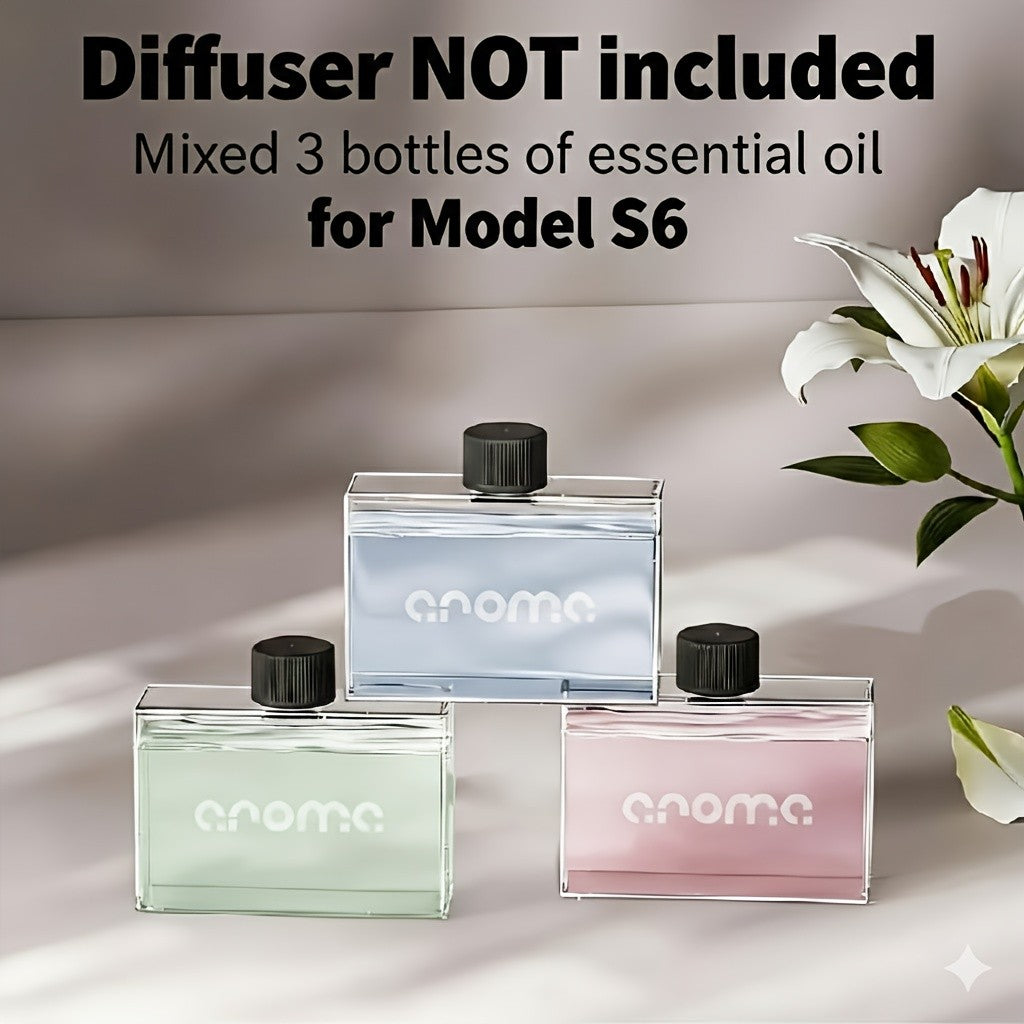 S6 Aroma Diffuser Package Options with Listed 1800mAh Battery, Seven-Speed Control and Digital Display, Essential Oil Set or Machine with Diffusion Rod Labels