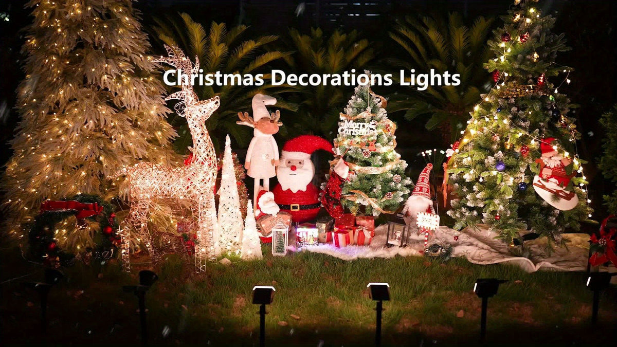 Solar Landscape Spotlights in Warm or Cool White, 4, 6 or 10 Pack Garden Accent Lights with Listed 38 LEDs and Three Modes for Pathway and Holiday Decor