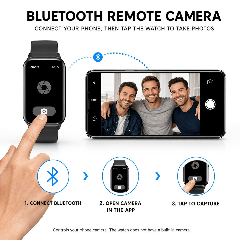Touchscreen Fitness Smartwatch for Men and Women, 1.45-Inch HD Display with Wireless Calling, Message Notifications, Sports Modes, Stopwatch and Calendar