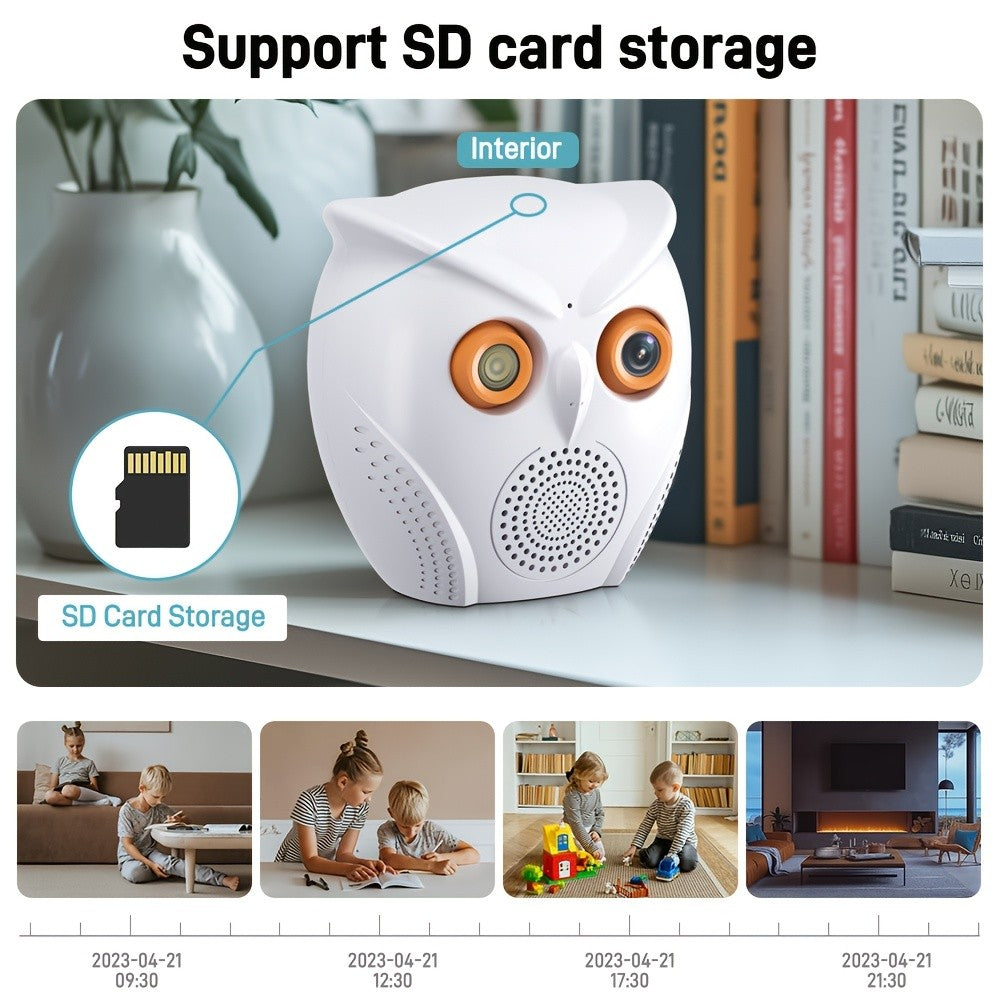 Owl Security Camera 2 Pack with USB Power, Listed HD Video, Human Detection and Wireless Monitoring for Home and Small Store Spaces