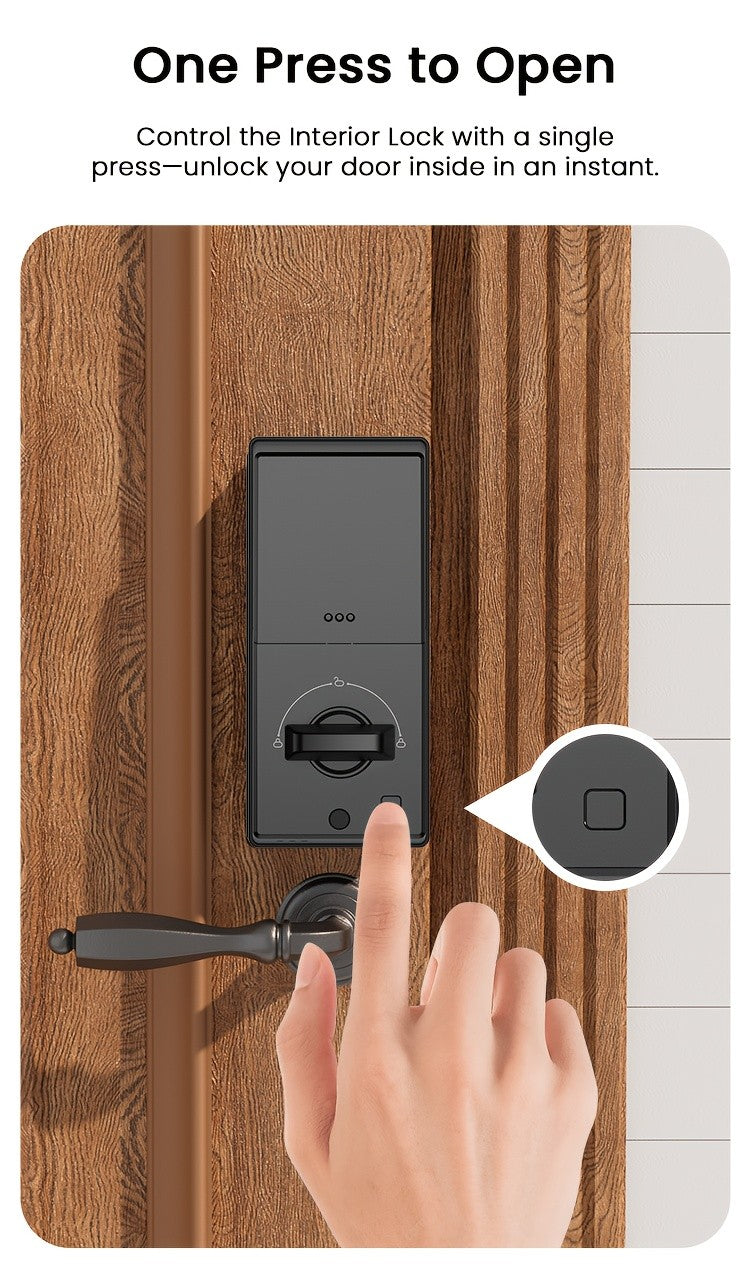 4-in-1 Smart Door Lock with Fingerprint, Passcode, Key and App Entry, Auto Lock and Temporary Offline Passwords, KD30 Pro and KD30B Pro Model Options