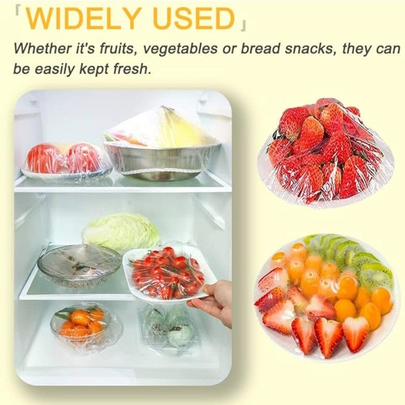 Elastic Bowl and Plate Covers, Stretchable Plastic Cover Packs of 51, 102 or 203 Pieces in Clear or Colorful Options for Home Kitchens and Picnic Dishes