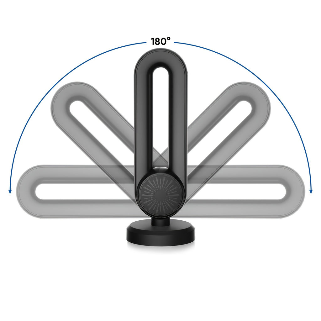 Digital TV Antenna Indoor and Outdoor, Long Range HDTV Signal with USB Power, 180° Rotatable Magnetic Base Mount for Smart and Legacy TVs, 4K 1080P Free Local Channels
